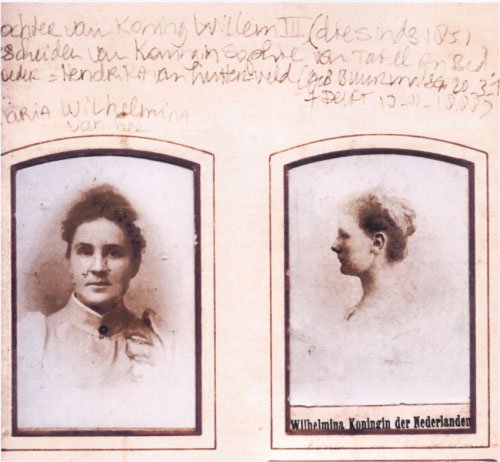 koningin Wilhelmina en haar halfzuster Maria Willemina