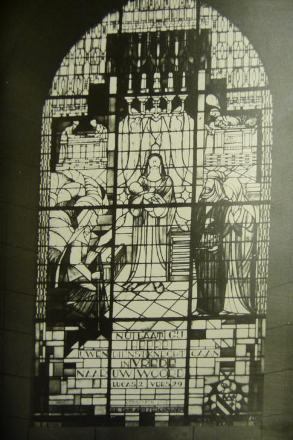 raam in de Grote Kerk, het hing ter hoogte van de Smalle Havenstraat