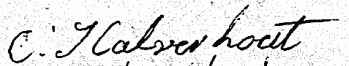 Handtekening van Mevr. Halverhout